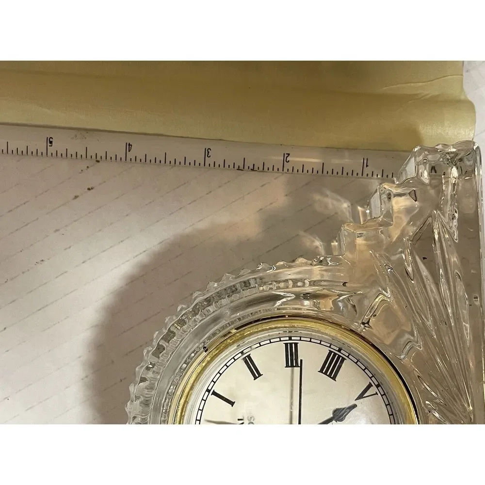 Shannon Crystal Designs Ireland 24% Lead Crystal Shelf Mantel Clock Unadjusted‎